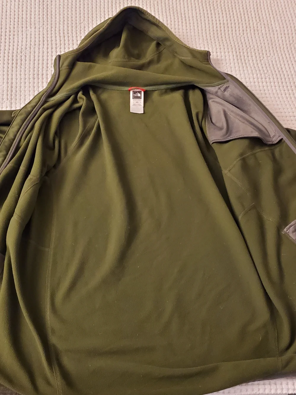 The North Face VaporWick Full Zip Hoodie Mens M Olive Green